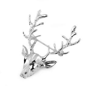 brož stříbrný jelen